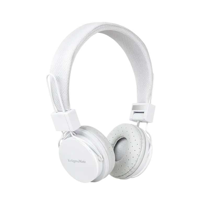 Słuchawki przewodowe nauszne Kruger&Matz model Wave, białe