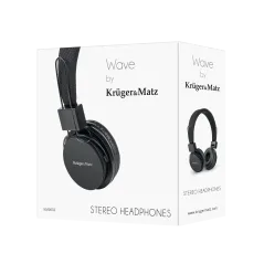 Słuchawki przewodowe nauszne Kruger&Matz model Wave, czarne