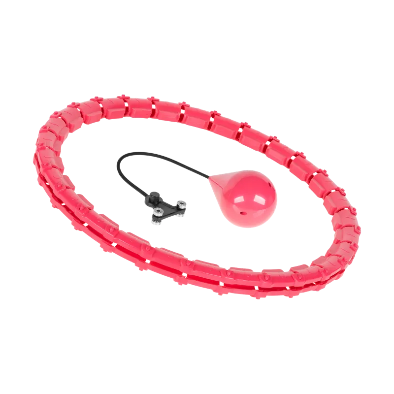Smart Hula Hop odchudzające koło z wypustkami i obciążeniem 50cm, różowe, REBEL ACTIVE Smart Hula Hop odchudzające koło z wypustkami i obciążeniem 50cm, różowe, REBEL ACTIVE