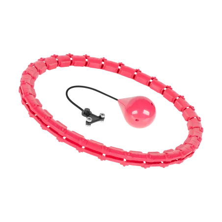 Smart Hula Hop odchudzające koło z wypustkami i obciążeniem 50cm, różowe, REBEL ACTIVE