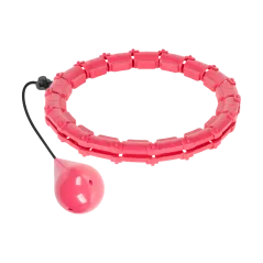 Smart Hula Hop odchudzające koło z wypustkami i obciążeniem 50cm, różowe, REBEL ACTIVE
