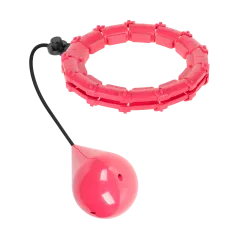 Smart Hula Hop odchudzające koło z wypustkami i obciążeniem 50cm, różowe, REBEL ACTIVE