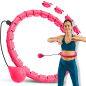 Smart Hula Hop odchudzające koło z wypustkami i obciążeniem 50cm, różowe, REBEL ACTIVE Smart Hula Hop odchudzające koło z wypustkami i obciążeniem 50cm, różowe, REBEL ACTIVE