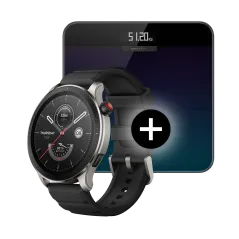 Smartwatch Amazfit GTR 4 Black + Waga Smart Scale