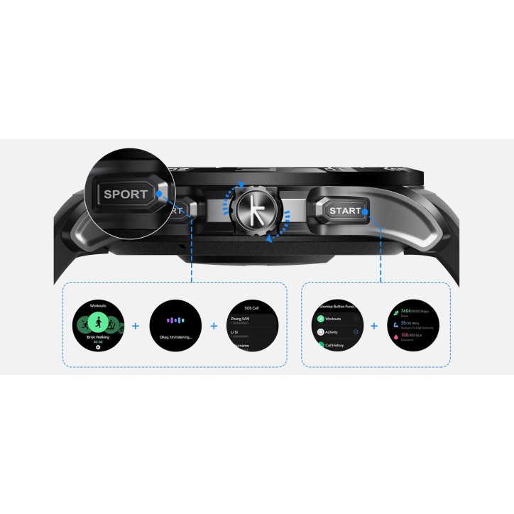 Smartwatch KIESLECT Actor black Smartwatch KIESLECT Actor black