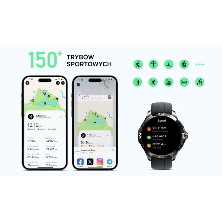 Smartwatch KIESLECT Actor black Smartwatch KIESLECT Actor black
