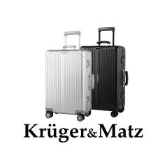 Średnia walizka aluminiowa na kółkach Kruger&Matz czarna