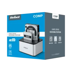 Stacja dokująca dysków HDD/ SSD USB 3.0 aluminiowa Rebel