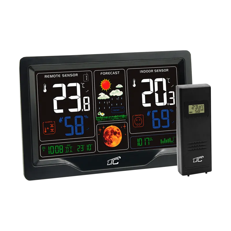 Stacja pogodowa z kolorowym wyś.czarna LXSTP09C