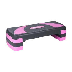 Step do aerobiku i ćwiczeń fitness, 3 stopnie, 78cm, szaro-fioletowy, REBEL ACTIVE