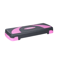 Step do aerobiku i ćwiczeń fitness, 3 stopnie, szaro-fioletowy, REBEL ACTIVE