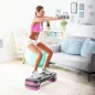 Step do aerobiku i ćwiczeń fitness, 3 stopnie, szaro-fioletowy, REBEL ACTIVE