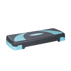 Step do aerobiku i ćwiczeń fitness, 3 stopnie, szaro-niebieski, REBEL ACTIVE