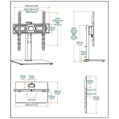 Stojak - stopa uniwersalna pod TV 32"-55"