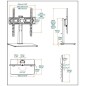 Stojak - stopa uniwersalna pod TV 32"-55"