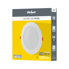 Sufitowy panel LED Rebel 15W, 175mm, 3000K, 230V
