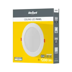 Sufitowy panel LED Rebel 15W, 175mm, 3000K, 230V
