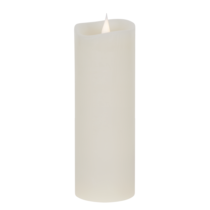 Świeca woskowa LED duża ivory