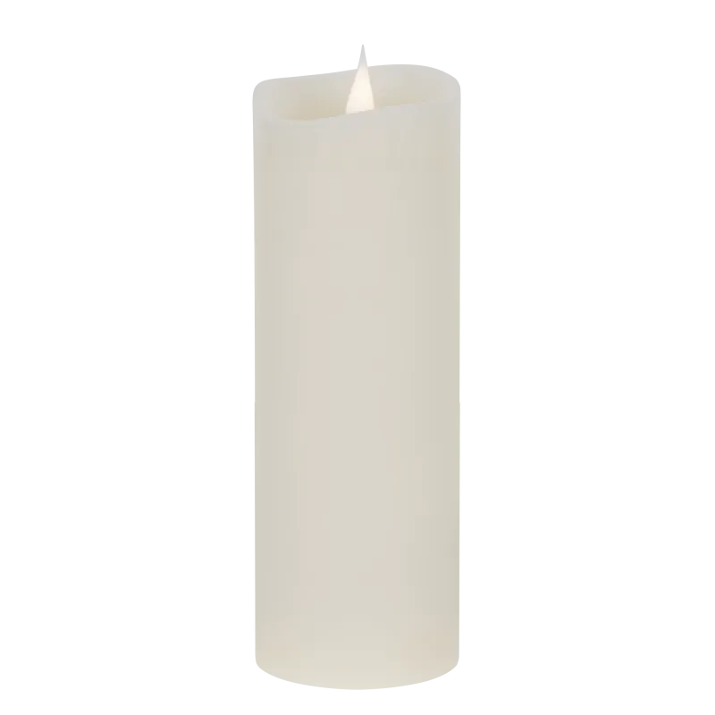 Świeca woskowa LED duża ivory