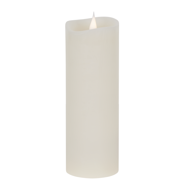 Świeca woskowa LED duża ivory