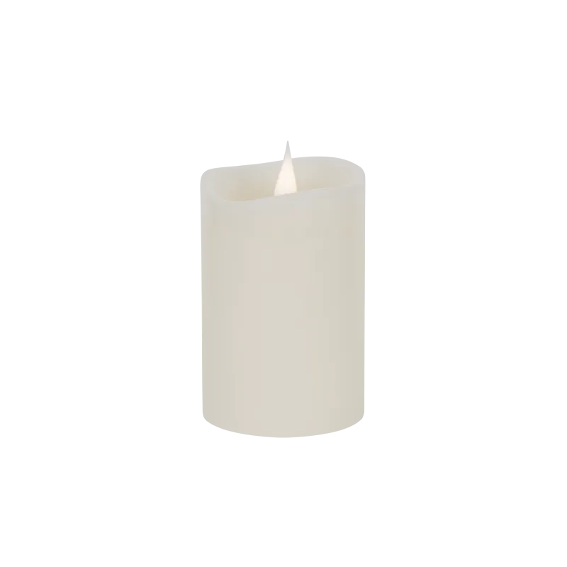 Świeca woskowa LED mała ivory