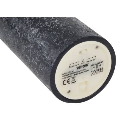 Świeca woskowa LED mała rustic black