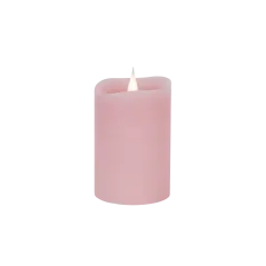 Świeca woskowa LED mała rustic pink