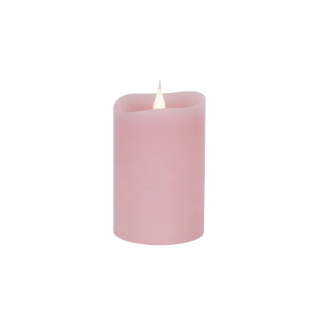 Świeca woskowa LED mała rustic pink