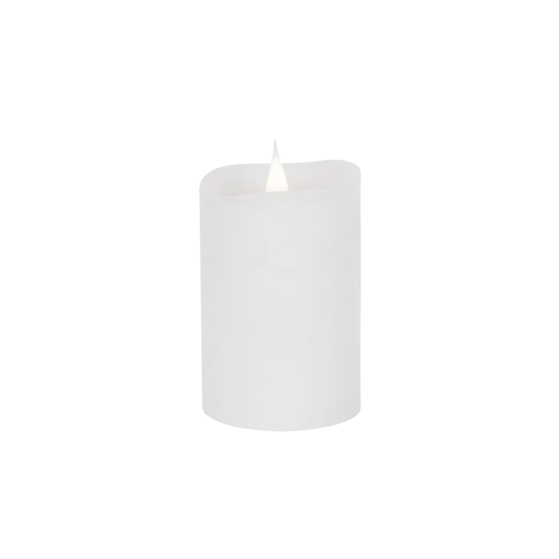 Świeca woskowa LED mała rustic white