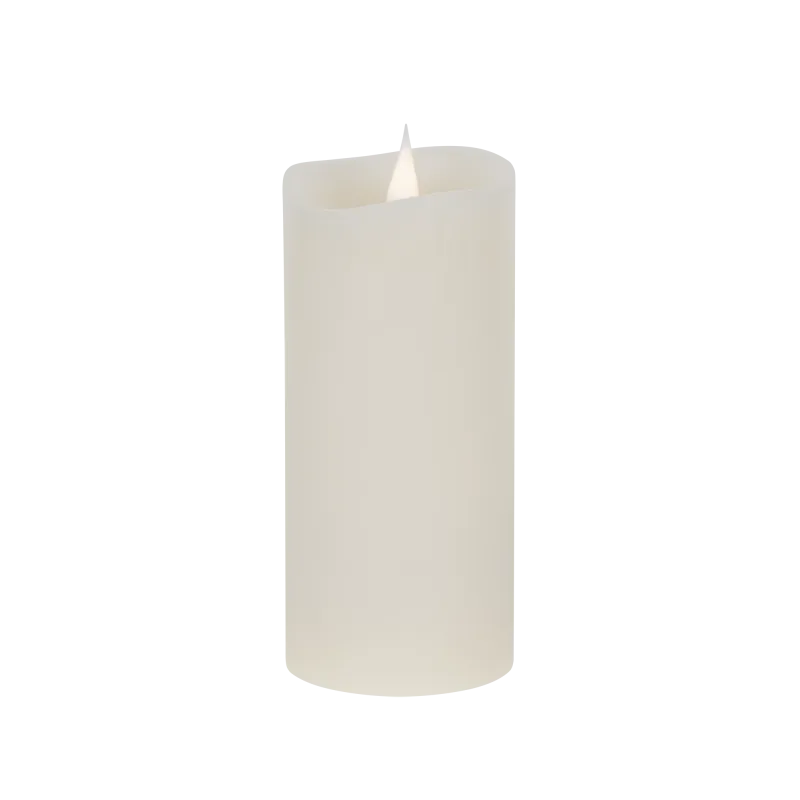 Świeca woskowa LED średnia ivory