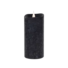 Świeca woskowa LED średnia rustic black