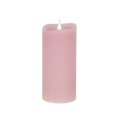 Świeca woskowa LED średnia rustic pink