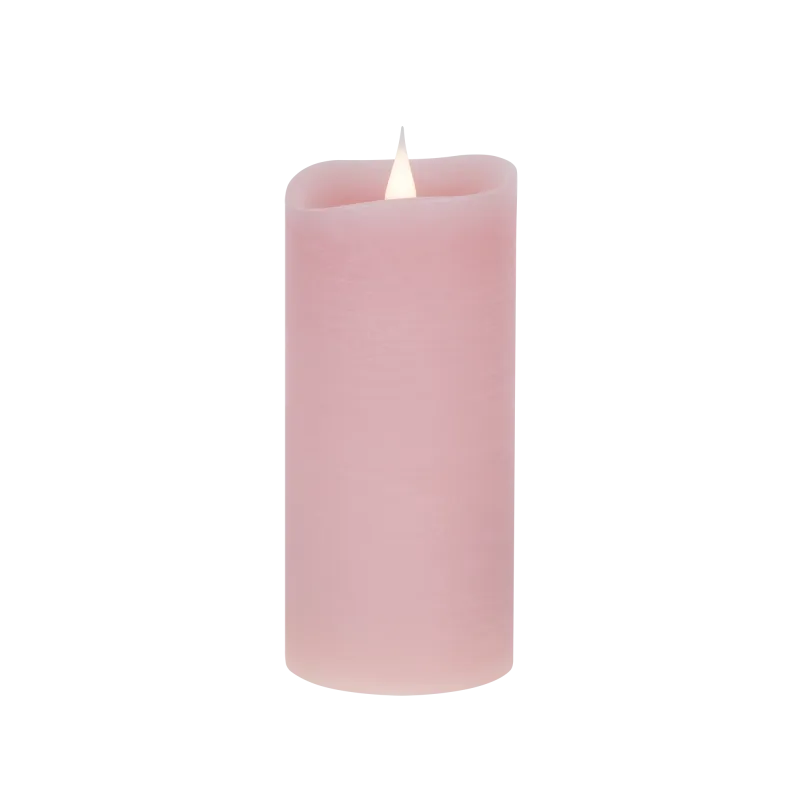Świeca woskowa LED średnia rustic pink