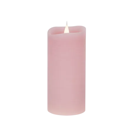 Świeca woskowa LED średnia rustic pink