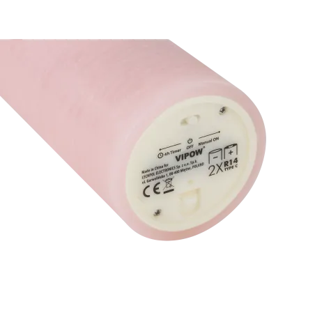 Świeca woskowa LED średnia rustic pink