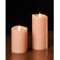 Świeca woskowa LED średnia rustic pink