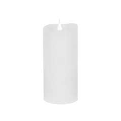 Świeca woskowa LED średnia rustic white