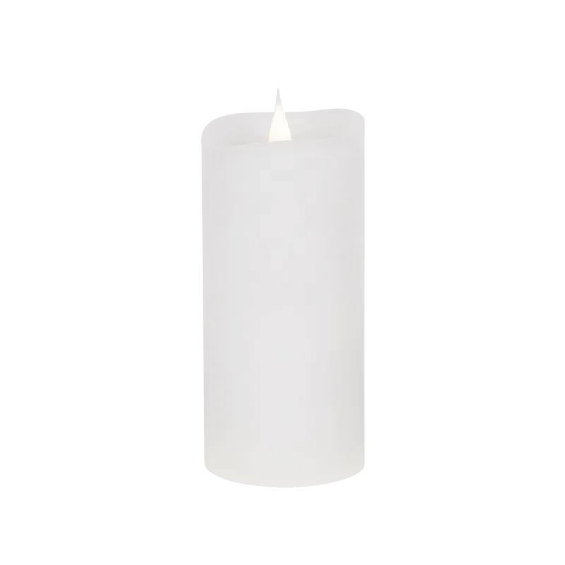 Świeca woskowa LED średnia rustic white