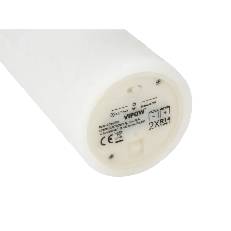 Świeca woskowa LED średnia rustic white