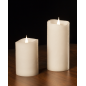 Świeca woskowa LED średnia rustic white