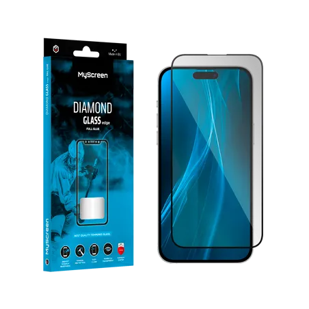Szkło ochronne MyScreen DIAMOND GLASS LITE edge FULL GLUE czarne Apple iPhone 14 6.1"