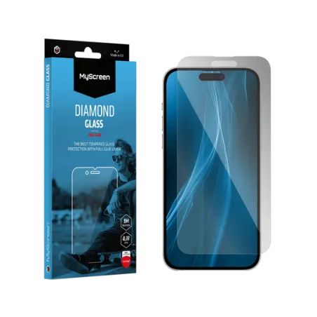 Szkło ochronne MyScreen DIAMOND GLASS LITE edge FULL GLUE czarne Apple iPhone 15 6.1"