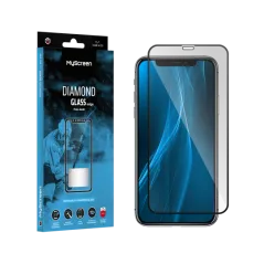 Szkło ochronne MyScreen DIAMOND GLASS LITE edge FULL GLUE czarne Apple iPhone XR/11