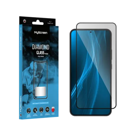 Szkło ochronne MyScreen DIAMOND GLASS LITE edge FULL GLUE czarne Samsung Galaxy S22/S23