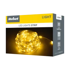 Sznur oświetleniowy świąteczny LED 10m – 100 diod, 8 trybów