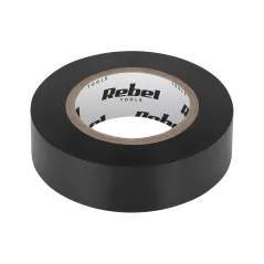 Taśma izolacyjna klejąca REBEL (0,13 mm x 19 mm x 10 yd) czarna