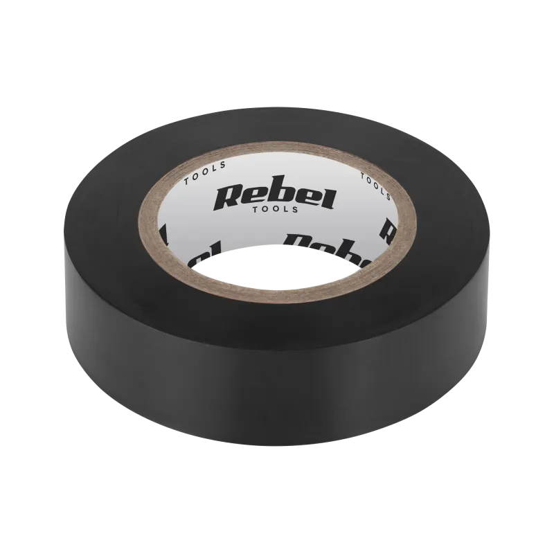 Taśma izolacyjna klejąca REBEL (0,13 mm x 19 mm x 10 yd) czarna