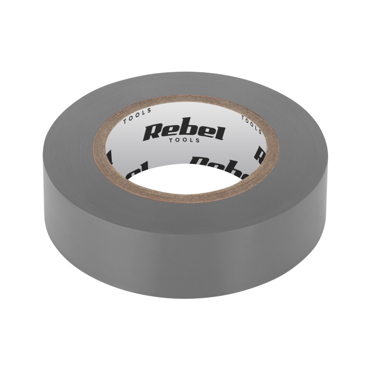 Taśma izolacyjna klejąca REBEL (0,13 mm x 19 mm x 10 yd) szara Taśma izolacyjna klejąca REBEL (0,13 mm x 19 mm x 10 yd) szara