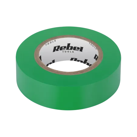 Taśma izolacyjna klejąca REBEL (0,13 mm x 19 mm x 10 yd) zielona