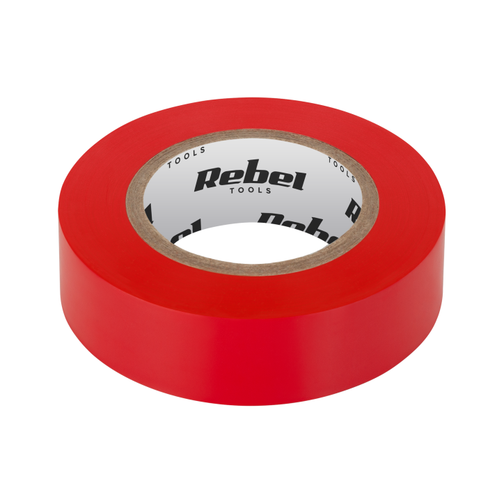 Taśma izolacyjna klejąca REBEL (0,13 mm x 19 mm x 20 yd) czerwona Taśma izolacyjna klejąca REBEL (0,13 mm x 19 mm x 20 yd) czerwona